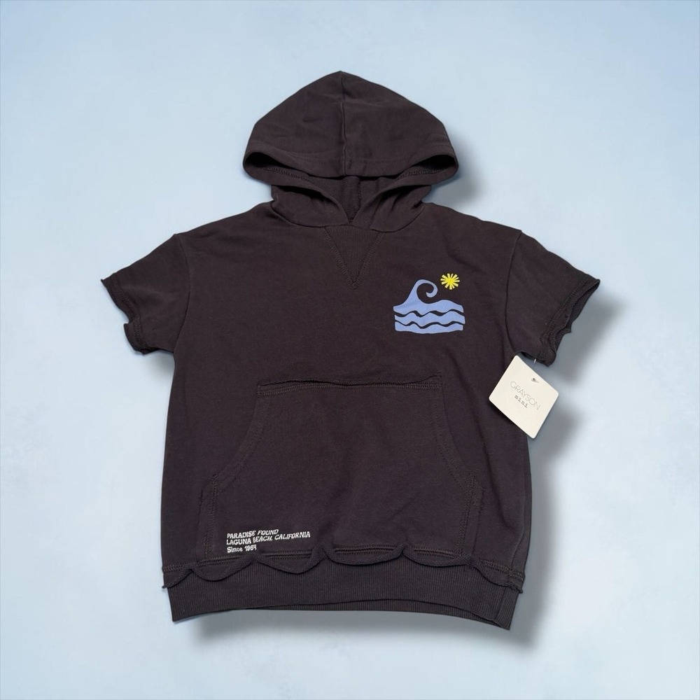 Grayson Mini Laguna Beach Short Sleeve Fleece Hoodie Size 5T